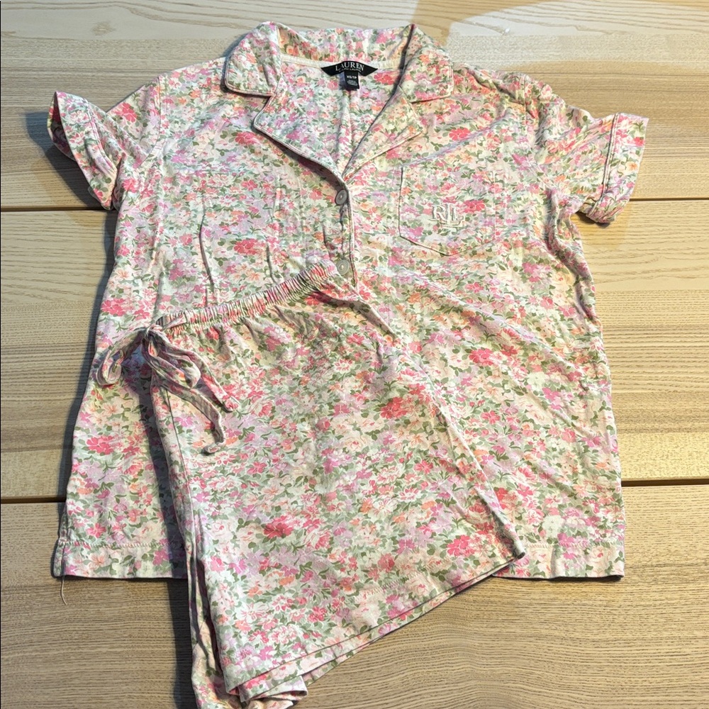 Ralph Lauren Pink and Green Floral pajamas